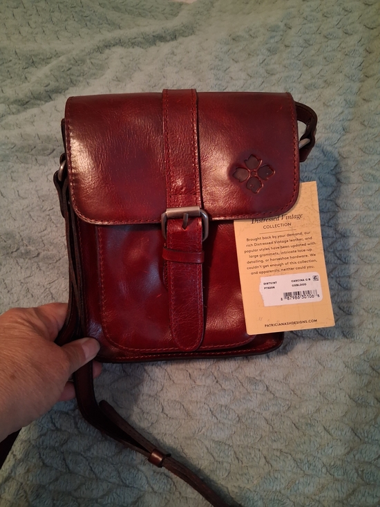 Patricia Nash Handbags - Patricia Nash Burgundy Leather Buckle Crossbody